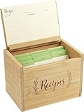 Bamboo Recipe Box Set (includes recipe cards and dividers)