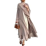 Women Muslim Prayer Chiffon Open Dress Abaya Dubai Turkey Islam Kaftan Islamic Ramadan Eid Mubarak Women Robe with Hijab