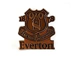 Official EVERTON FC large antique style badge copper finish effect very rare badge