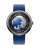 CIGA Design Mechanical Automatic Watch - Blue Planet U Series Wristwatch Round Titanium Case Sapphire Crystal for Men and Women with Fluororubber Strap