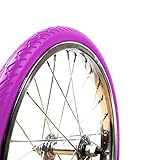 Tannus Pull Solid Cover Airless 16" x 1.25 (Brompton) Dual Size (32-349) (32-355) Mini Veil | Solid Tyre 100% Anti-puncture, Urban Folding Bike, Vegas Colour (Fuchsia), Regular Hardness