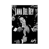 Singer Lana Del Rey Posters Signed Limited Edition Poster Canvas Poster Wall Art Decor Print Picture Painting for Living Room Bedroom Decoration Unframe: 30 x 45 cm