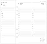 Orgnizme 2026 Diary Refill A5 Size, Day on One Page, Compatible with Filofax A5 Organiser, 148 x 210mm