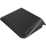 Rubber Threshold Ramp 4 Inch Rise Wheelchair Transition Ramp | Mobility Door Ramp for Scooter Access & Pets Designed with Slip-Resistant Surface Black