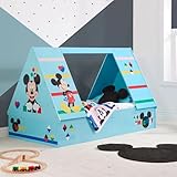 Kinder Valley Mickey Mouse Toddler Bed Frame - Colourful Tent Bed for Kids, Easy to Assemble Children’s Sleep Solution