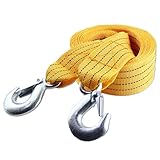 Nylon Tow Ropes for Trucks, Salvage Tow Strap, Nylon Recovery Rope for Vehicles, Heavy Duty Car Tow Straps, Yellow Vehicle Tow Rope for , , SUVs, Trucks