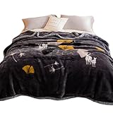 KYMMPL Design Printing Throw Blanket Lightweight Shawl Blanket Modern Style Soft Fabric Double Thickened Raschel Blanket Versatile Perfect for Sofa Bed Car (150 * 200cm,Style3)