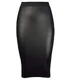 Candid Styles Womens Ladies Wet Look PVC Faux Leather Mini Midi Maxi Peplum Skater Skirts 8-26 Pencil Skirt 16-18
