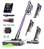 Cordless Vacuum Cleaner 600W 50KPA Powerful Suction 65 Mins Stick Handheld Vacuum Cleaners Green LED Anti-Tangle Brush Aromatherapy 1.8L Dust Cup One-Touch Empty for Carpet/Hardwood/Pet Hair/Car/Stair