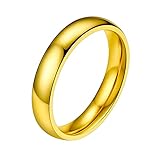 PROSTEEL Wedding Bands Comfortable Ring Gold Filled Ring