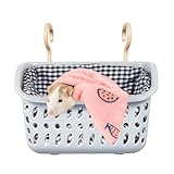 JWShang Rat Hammock for Cage Chew Proof, Rat Warm Bed, Small Animal Hanging Hammock, Rat Cage Accessories for Small Animals, Mouse, Guinea Pig, Chinchilla, Sugar Glider, Ferret (S)