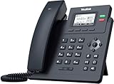 Yealink SIP-T31P Entry-level IP Power over Ethernet Corded Phone with 2 Lines, HD Voice and 2.3 Inch Graphical LCD Display with Backlight (132 x 64 Pixel) - Black