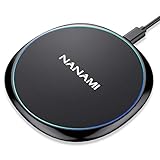 NANAMI Wireless Charger for iPhone and Samsung - Wireless Charging Pad Qi-Certified 10W Max for iPhone 17 16 15 14 13 12 SE2 11 Xs XR X New Airpods and Galaxy S25 Ultra S25+ S24 FE S23 S22 S21 S20 S10