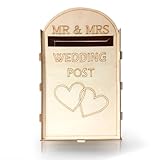 BMYUK Wedding Post Box Wooden Rustic Gift Card Holder Mailbox Royal Mail Styled Party Decorations Craft Ornaments