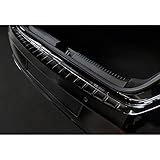 Avisa Black Stainless Steel Rear bumper protector compatible with Mercedes CLA II (X118) Shooting Brake 2019- 'Ribs'