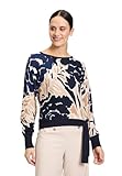 Betty Barclay Women's 5222/1031 Pullover Sweater, Dark Blue/Nature, 12