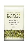 Minton & Donello - Premium Organic Pumpkin Seeds, Raw, Nutrient-Rich, Vegan Friendly, 1kg