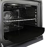 SPARES2GO Oven Liner Non Stick (2 Pack) - Large Universal Teflon Baking Mat Bottom Cooker Protector Heavy Duty Clean Fan Assisted Oven Liners (40 x 50 cm)