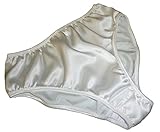 FRANCOIS DE LOIRE Ivory Pure Silk Satin Vintage School Girl Style Knickers Made in France (M fits HIPS 36"/38")