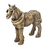 The Leonardo Collection LP48856 Reflections Bronzed Shire Horse Ornament Figure, Boxed