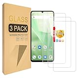 Lucyliy (3 Pack) Compatible with HTC Wildfire E4 Plus Screen Protector Tempered Glass，Case Friendly [High-definition scratch-resistant, 9H hardness]