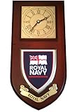Royal Navy Regimental Military Wall Plaque & Clock