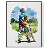 Personalised Cricket Player Gift, Add Name/Age on Cricket Shirt, Choose Helmet, Cricket Ball or Bat styles, Custom Gifts for Boys/Girls birthday.