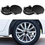URAQT 4Pcs Hub Centre Caps, 60mm Hub Caps Universal Wheel Hub Caps, DIY Hub Center Caps for Alloy Wheels Black Rim Cover Replacement (Outer Diameter 60mm, Inner Diameter 56mm)