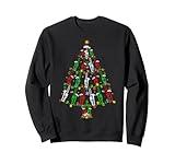 Music Lover Xmas Lights Musical Trombone Christmas Tree Sweatshirt