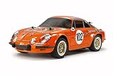 Tamiya 58708 1:10 RC Renault Alpine A110 Jägerm M-06 Remote Control Car, RC Vehicle, Model Building Kit for Assembly, Hobbies, Crafts, Multicoloured, Orange