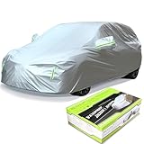BEXITA Car Cover Waterproof for Automobiles All Weather Windproof Snowproof UV Protection Outdoor Indoor Car Cover Fit for Hatchback; Size L: MAX 170in/430cm