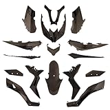 one by Camamoto Complete Plastic Fairing Set Kit for Yamaha X-max, Xmax 125-250-400cc Year from 2017 to 2022 Glossy Black | Including 16 Pieces