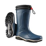 DUNLOP Blizzard - Unisex Winter Safety Insulated Fashion Thermal Boots, Blue, Waterproof and Chemical Resistant PVC Wellies with Fur Lining and Traction Outsole for Outdoor Fun - EU43, UK9