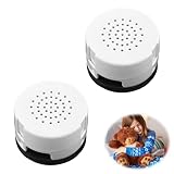 Voice Recorder for Teddy 2pcs 60 Seconds Recordable Compact Button Sound Box Mini Talking Tins Record a Message Toy Bear Recorders Module Device for Children Kids Doll Small Stuffed Animal