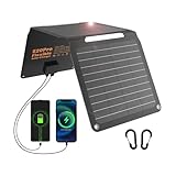 FlexSolar 20W Solar Panel Charger Portable Foldable Fast Charging QC3.0 USB-A USB-C Output Small Power IP67 Waterproof Camping Backpacking Hiking Emergency for Phones Power Banks Flashlight Fans