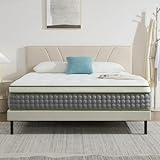 Hiimgo Double Mattress,Hybrid Pocket Spring & Memory Foam,10.6 inch Double Bed Mattress,Medium Firm with Breathable Knitted and Back Pain Relief,135x190x27CM