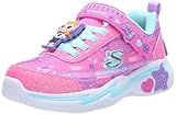 Skechers Girl's Twinkle Sparks Ombre Flutter Sneaker, Pink, 3 UK