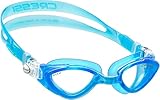 CRESSI Fox Goggles Acquamarine/Aquamarine - Premium Adult Swimming Goggles Pool and Water Sports, Anti Fog 100% Anti UV, Aquamarine_Clear Lens, One Size