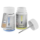 MG PRIME Car paint Touch-up pen set for Mercedes 412 Gazellenbraun/Beige Base coat clear coat 50ml each