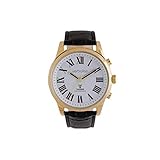 VMRC-109LBK Men’s Radio-Controlled Talking Watch 9-Carat Gold-Plated Case; Speaks Time, Date etc; Ideal for Visually Impaired, Blind & Elderly, 2 Year Guarantee, UKs No1 for Quality Service and Choice