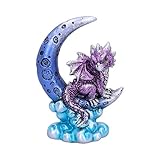 Nemesis Now U5028R0 Metallic Purple Crescent Creature Moon Dragon Figurine, Polyresin, One Size