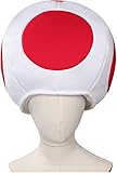 RUIRUIMING Toad Hat Red 1-Piece Set Colorful Toad Mushroom Hat