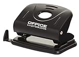 Hole Punch Office Products Punches Up to 25 Sheets Metal Black/Small Office Accessories/Type-Standard/Material-Metal/Colour-Black/Size-Q1/US-Quart/888/Folio/A4/A3-E/A5/A6/B5/B6/Ex