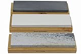 Arkansas Sharpening Stone Set - Wood Mounted 10"