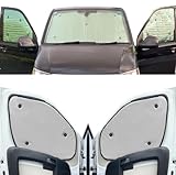 Thermal Blinds Compatible With Nissan Elgrand (E51) (Years 2002-2010) (Full Set With Tailgate) With Backing Colour in Light Grey, Reversible