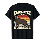 Retro Kitten Owner - Employee Of A Burmese Cat T-Shirt