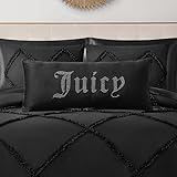 Juicy Couture Hannah 16"X36" Rhinestone Decorative 1-Piece Pillow, Black