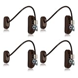 XFORT 4 Pack Viper Key Locking Cable Window Restrictor in Brown, Durable Window Safety Lock for Child Safety and Window Security