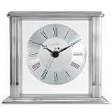 Acctim Mantel Clock, Metal, Silver, 13.7 x 15.5 x 6.8