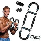 Shaker Twister Arm Trainer, 40-110lb Adjustable Chest Workout Equipment with Bands, Arm Exercise, Portable Forearm Strengthener, Detachable Upper Body Fitness Machine for Home & Gym (Blue)